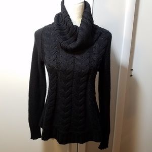 Sonoma Cowl Necked Black Knit Sweater